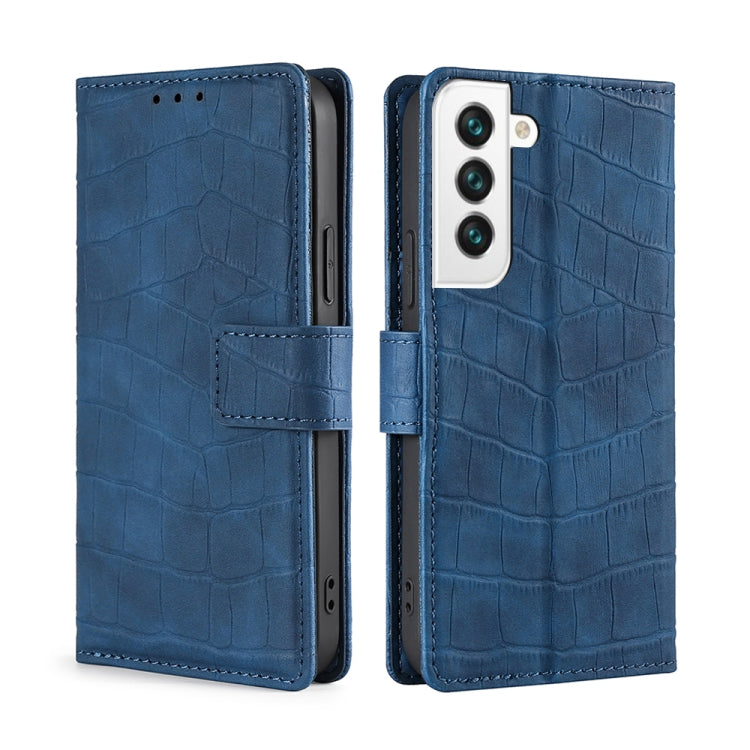 Skin Feel Crocodile Texture Magnetic Clasp Horizontal Flip PU Case with Holder & Card Slots & Wallet