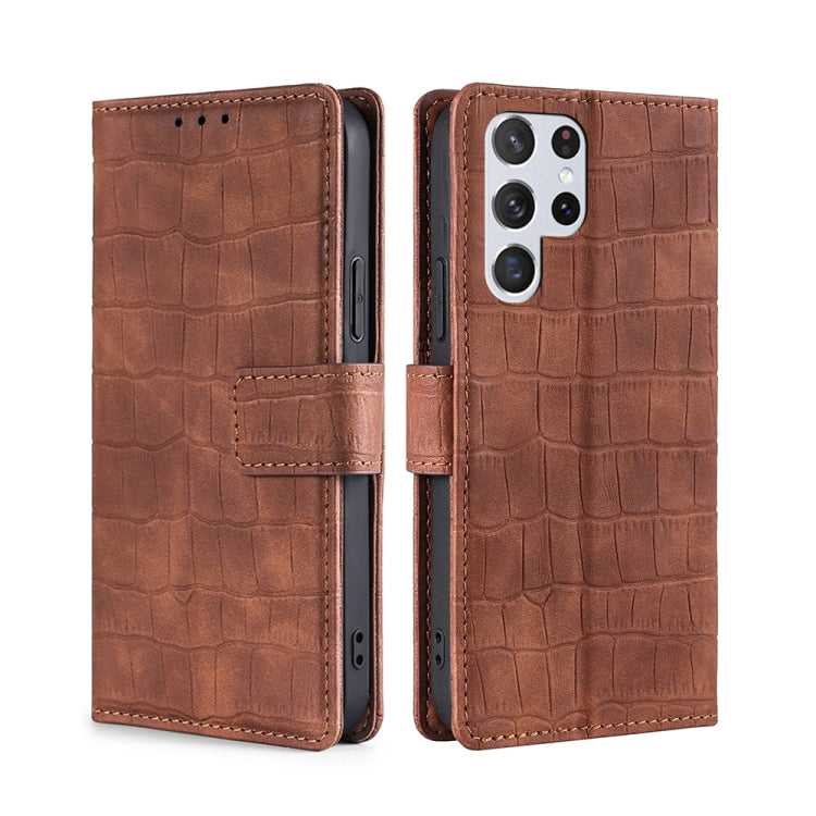Skin Feel Crocodile Texture Magnetic Clasp Horizontal Flip PU Case with Holder & Card Slots & Wallet, For Samsung Galaxy A13 5G, For Samsung Galaxy S22 5G, For Samsung Galaxy S22+ 5G, For Samsung Galaxy S22 Ultra 5G