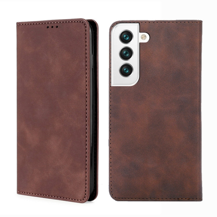 Skin Feel Magnetic Horizontal Flip Leather Case with Holder & Card Slots