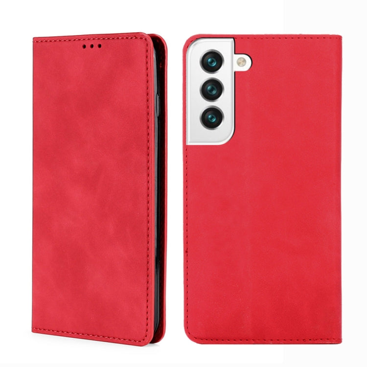 Skin Feel Magnetic Horizontal Flip Leather Case with Holder & Card Slots