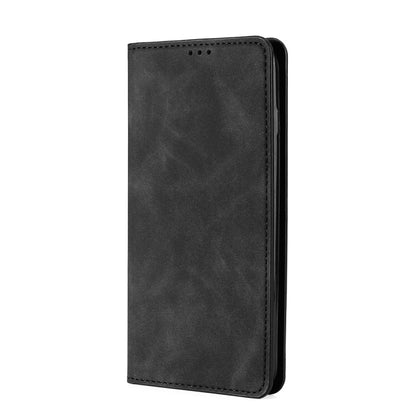 Skin Feel Magnetic Horizontal Flip Leather Case with Holder & Card Slots