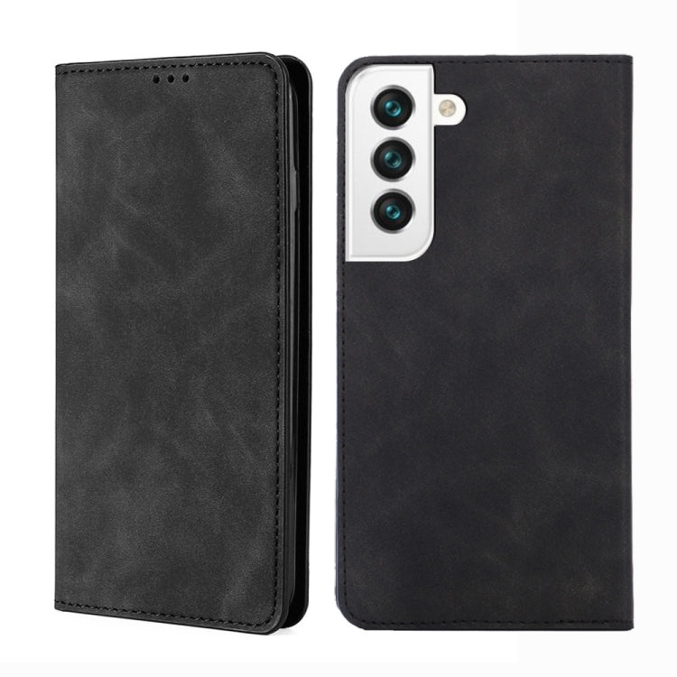 Skin Feel Magnetic Horizontal Flip Leather Case with Holder & Card Slots