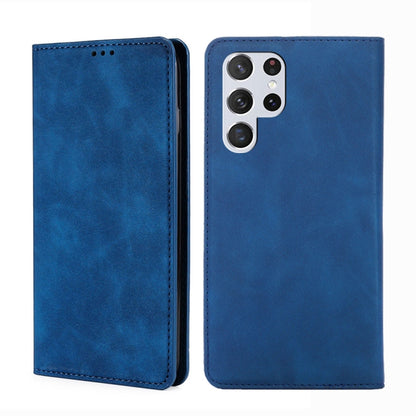 Skin Feel Magnetic Horizontal Flip Leather Case with Holder & Card Slots