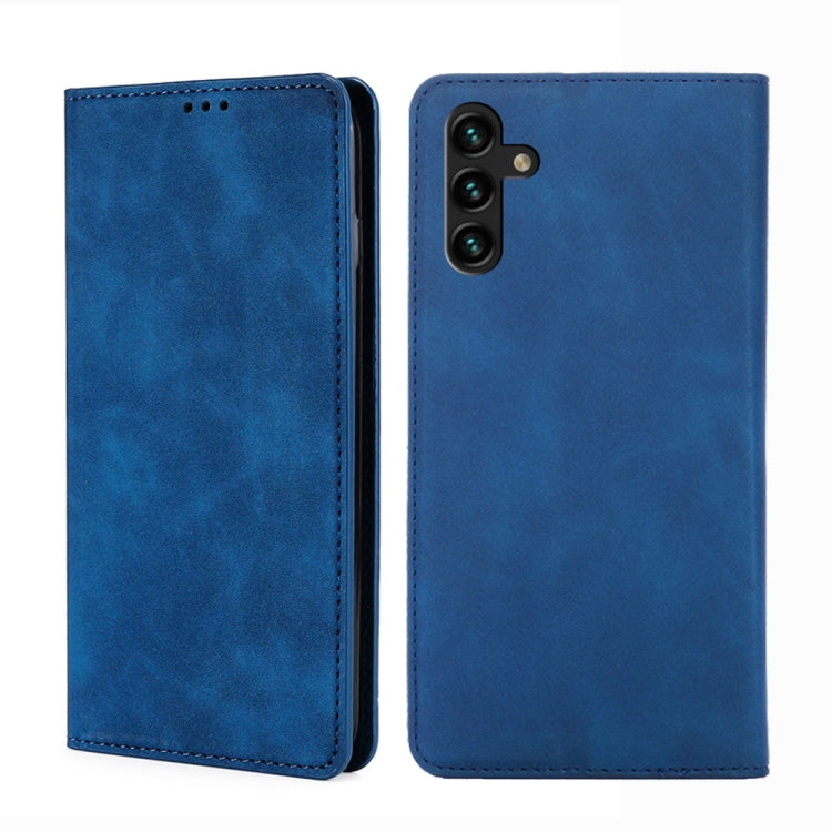 Skin Feel Magnetic Horizontal Flip Leather Case with Holder & Card Slots