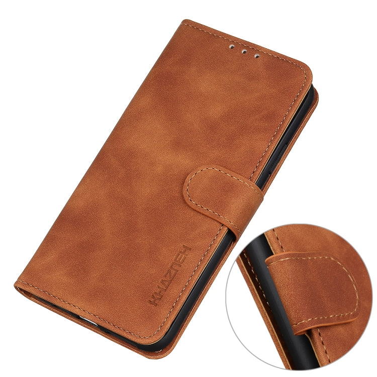 KHAZNEH Retro Texture PU + TPU Horizontal Flip Leather Case with Holder & Card Slots & Wallet