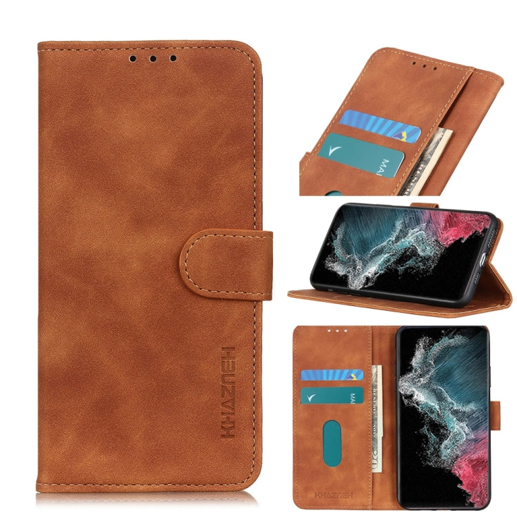 KHAZNEH Retro Texture PU + TPU Horizontal Flip Leather Case with Holder & Card Slots & Wallet, For Samsung Galaxy S22 5G, For Samsung Galaxy S22+ 5G, For Samsung Galaxy S22 Ultra 5G, For Xiaomi Civi 5G