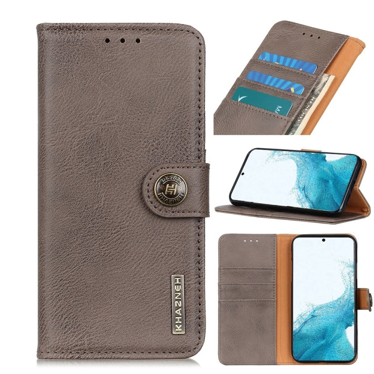 KHAZNEH Cowhide Texture Horizontal Flip Leather Case with Holder & Card Slots & Wallet