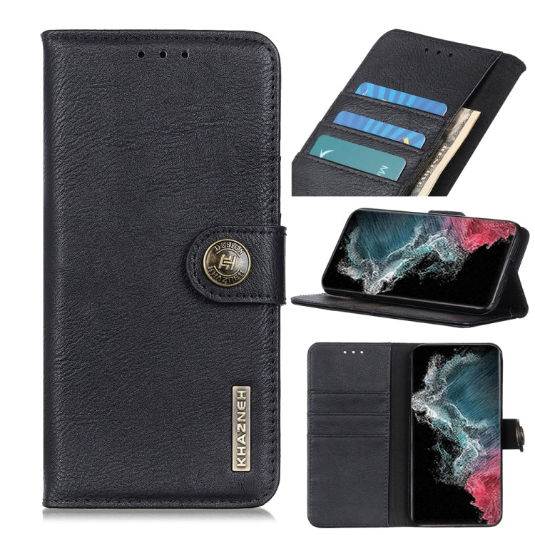 KHAZNEH Cowhide Texture Horizontal Flip Leather Case with Holder & Card Slots & Wallet