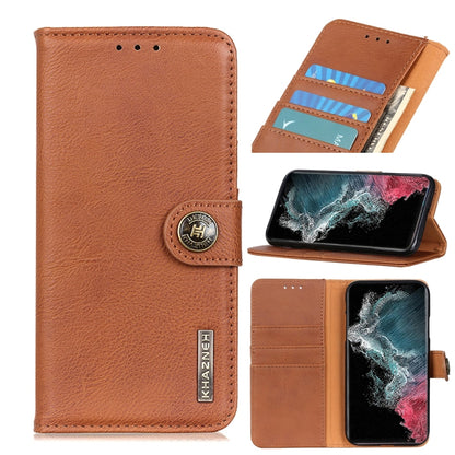 KHAZNEH Cowhide Texture Horizontal Flip Leather Case with Holder & Card Slots & Wallet