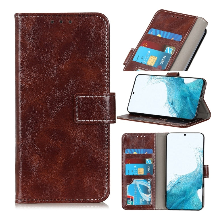 Retro Crazy Horse Texture Horizontal Flip Leather Case with Holder & Card Slots & Photo Frame & Wallet