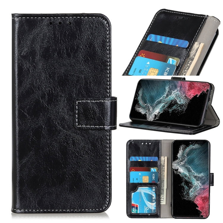 Retro Crazy Horse Texture Horizontal Flip Leather Case with Holder & Card Slots & Photo Frame & Wallet