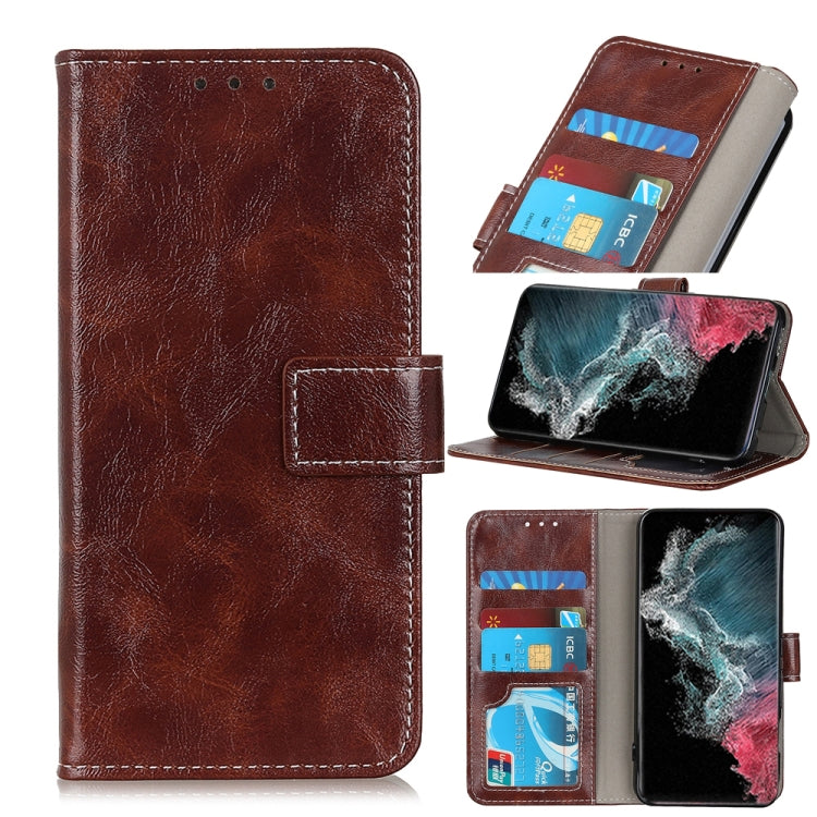 Retro Crazy Horse Texture Horizontal Flip Leather Case with Holder & Card Slots & Photo Frame & Wallet