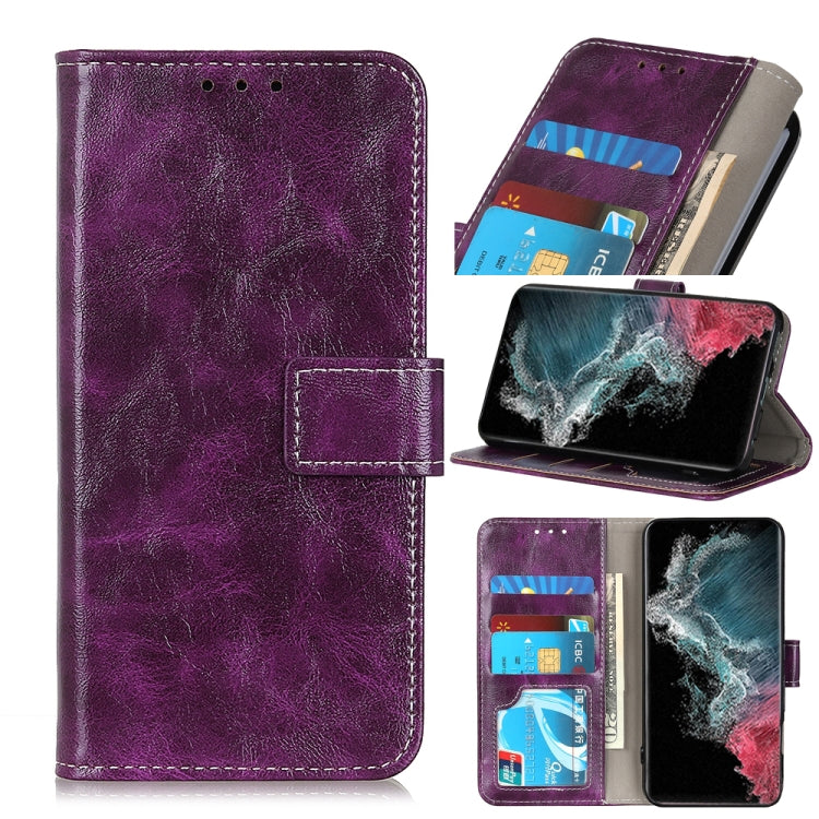 Retro Crazy Horse Texture Horizontal Flip Leather Case with Holder & Card Slots & Photo Frame & Wallet