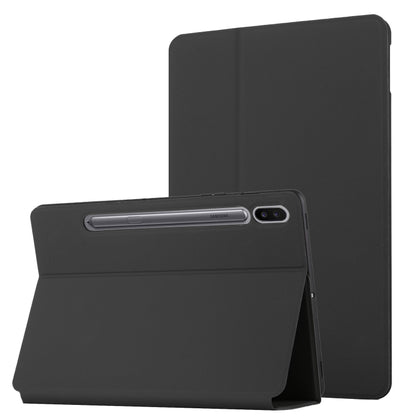 Dual-Folding Horizontal Flip Tablet Leather Case with Holder & Sleep / Wake-up Function