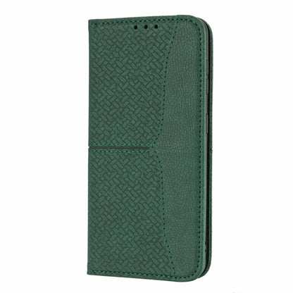 Woven Texture Stitching Magnetic Horizontal Flip PU Leather Phone Case, For Samaung Galaxy S22 5G, For Samaung Galaxy S22+ 5G