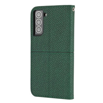 Woven Texture Stitching Magnetic Horizontal Flip PU Leather Phone Case, For Samaung Galaxy S22 5G, For Samaung Galaxy S22+ 5G