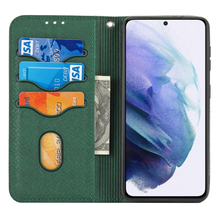 Woven Texture Stitching Magnetic Horizontal Flip PU Leather Phone Case, For Samaung Galaxy S22 5G, For Samaung Galaxy S22+ 5G