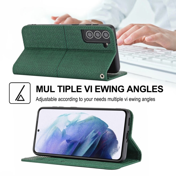 Woven Texture Stitching Magnetic Horizontal Flip PU Leather Phone Case, For Samaung Galaxy S22 5G, For Samaung Galaxy S22+ 5G