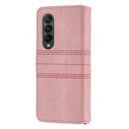 Embossed Striped Magnetic Buckle PU + TPU Horizontal Flip Phone Leather Case, For Samsung Galaxy Z Fold3 5G, For Samsung Galaxy Z Fold2 5G, For Samaung Galaxy S22 5G, For Samaung Galaxy S22+ 5G