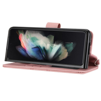 Embossed Striped Magnetic Buckle PU + TPU Horizontal Flip Phone Leather Case, For Samsung Galaxy Z Fold3 5G, For Samsung Galaxy Z Fold2 5G, For Samaung Galaxy S22 5G, For Samaung Galaxy S22+ 5G