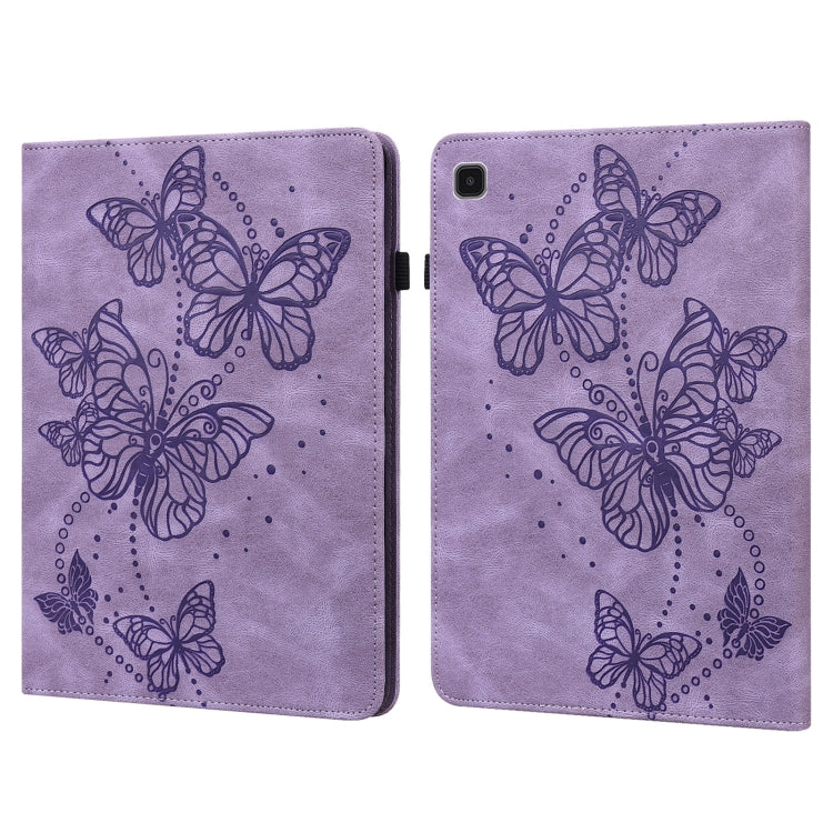 Embossed Butterfly Pattern Horizontal Flip Leather Tablet Case