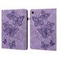 Embossed Butterfly Pattern Horizontal Flip Leather Tablet Case