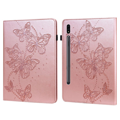 Embossed Butterfly Pattern Horizontal Flip Leather Tablet Case