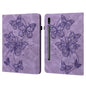 Embossed Butterfly Pattern Horizontal Flip Leather Tablet Case