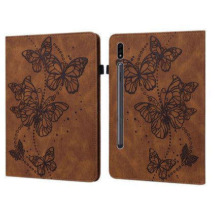 Embossed Butterfly Pattern Horizontal Flip Leather Tablet Case