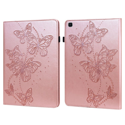 Embossed Butterfly Pattern Horizontal Flip Leather Tablet Case