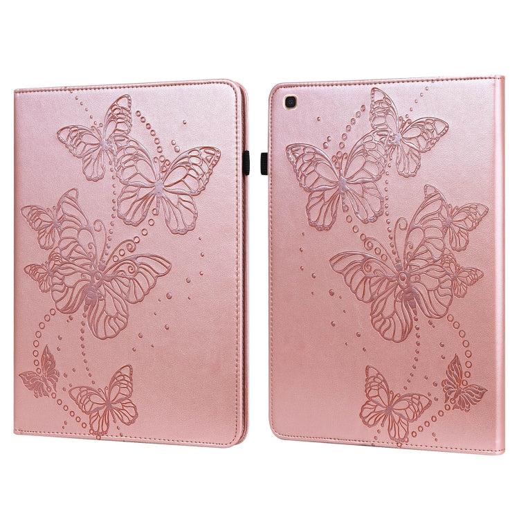 Embossed Butterfly Pattern Horizontal Flip Leather Tablet Case