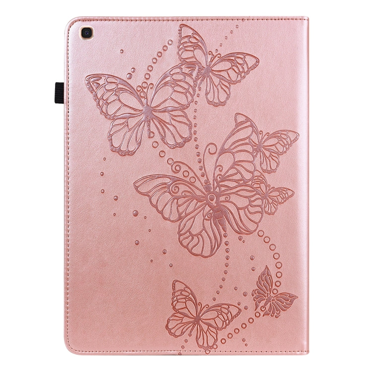 Embossed Butterfly Pattern Horizontal Flip Leather Tablet Case