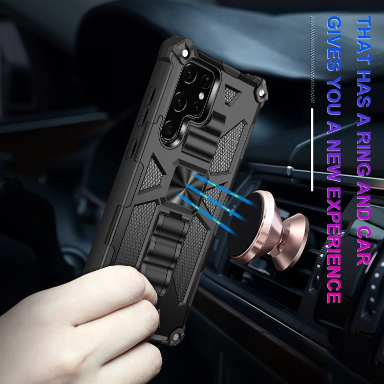 Armor Shockproof TPU + PC Magnetic Protective Phone Case with Holder