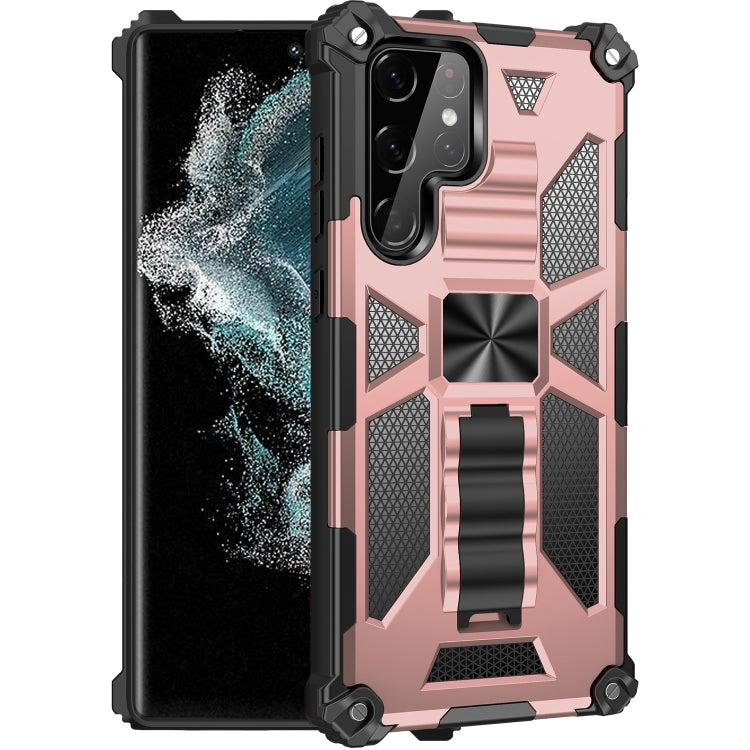 Armor Shockproof TPU + PC Magnetic Protective Phone Case with Holder