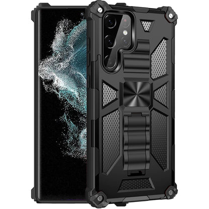 Armor Shockproof TPU + PC Magnetic Protective Phone Case with Holder