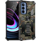 Camouflage Armor Shockproof TPU + PC Magnetic Protective Phone Case with Holder