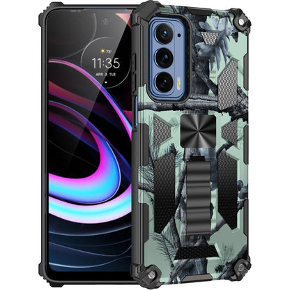 Camouflage Armor Shockproof TPU + PC Magnetic Protective Phone Case with Holder