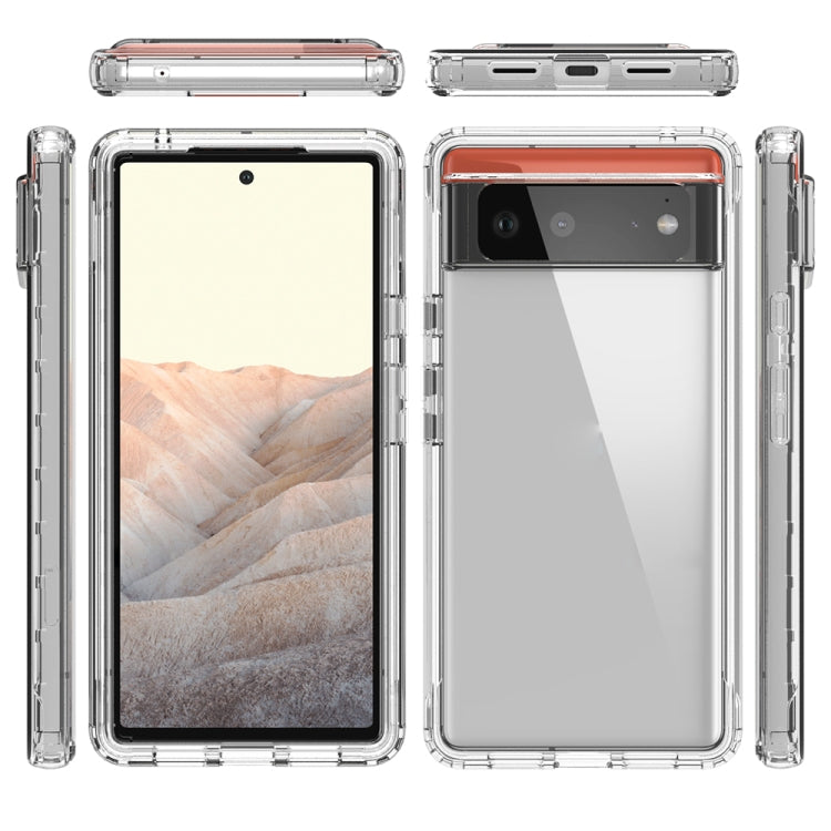 High Transparency Two-color Gradient PC + TPU Phone Protective Case, For Google Pixel 6, For Google Pixel 6 Pro