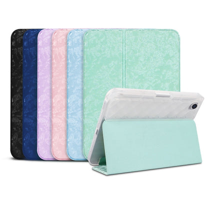 Shell Texture Dual-Folding Horizontal Flip Leather Tablet Case with Holder & Sleep / Wake-up Function