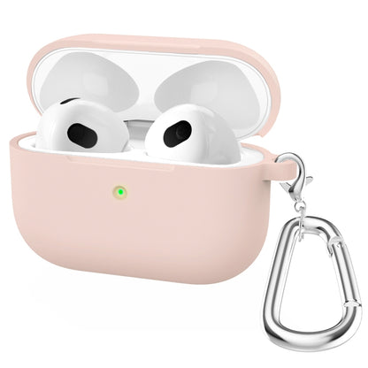 Thicken Silicone Round Bottom Earphone Protective Case with Hook For AirPods 3