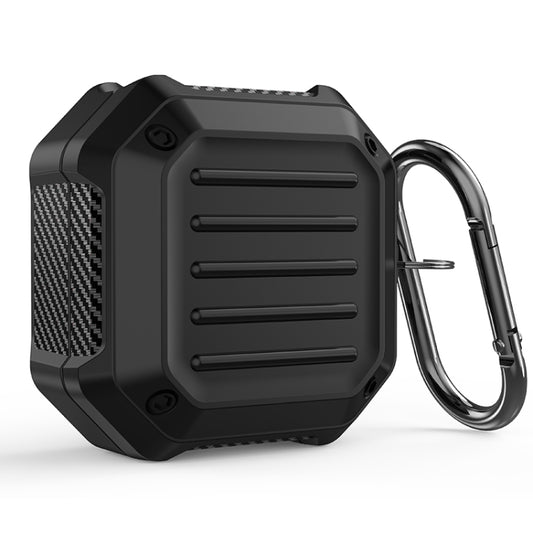 Shockproof Carbon Fiber Luggage Earphone Protective Case with Hook, For Samsung Galaxy Buds Live / Buds 2 / Buds Pro / Buds 2 Pro