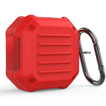 Shockproof Carbon Fiber Luggage Earphone Protective Case with Hook, For Samsung Galaxy Buds Live / Buds 2 / Buds Pro / Buds 2 Pro