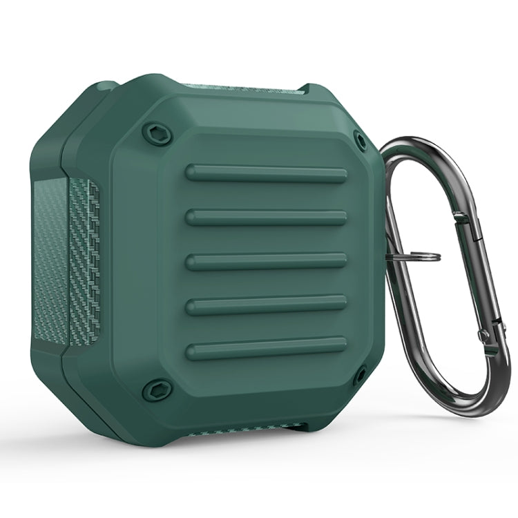 Shockproof Carbon Fiber Luggage Earphone Protective Case with Hook, For Samsung Galaxy Buds Live / Buds 2 / Buds Pro / Buds 2 Pro