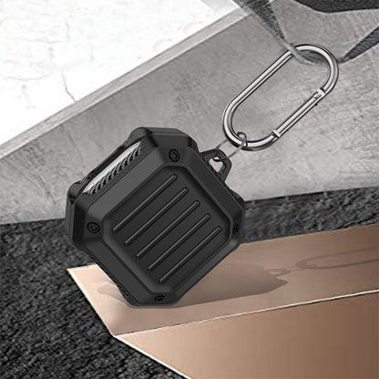 Shockproof Carbon Fiber Luggage Earphone Protective Case with Hook, For Samsung Galaxy Buds Live / Buds 2 / Buds Pro / Buds 2 Pro