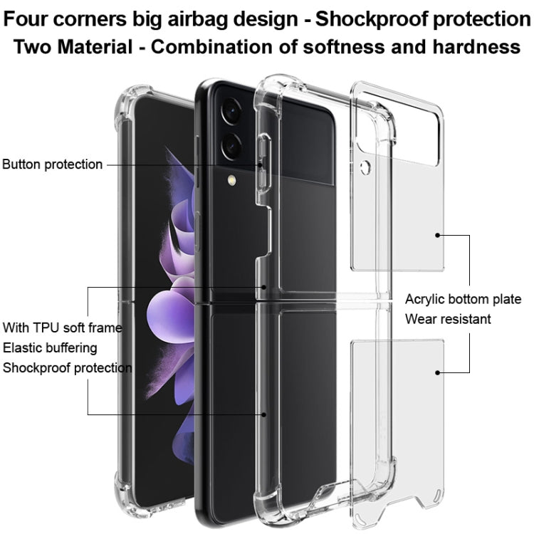 IMAK UX-9 Series Transparent Shockproof Acrylic + TPU Phone Protective Case, For Samsung Galaxy Z Flip3 5G, For Samsung Galaxy Z Fold3 5G