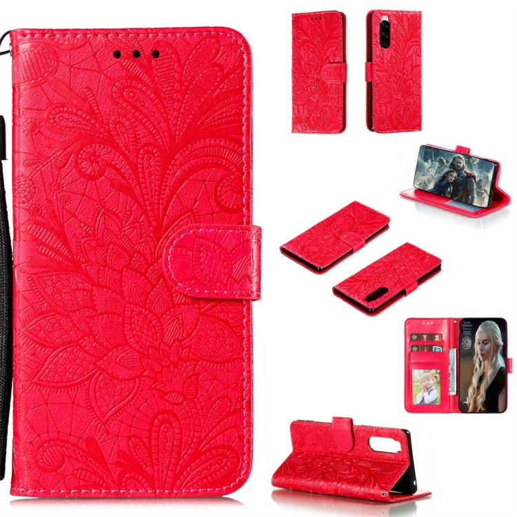 Lace Flower Horizontal Flip Leather Case with Holder & Card Slots & Wallet & Photo Frame