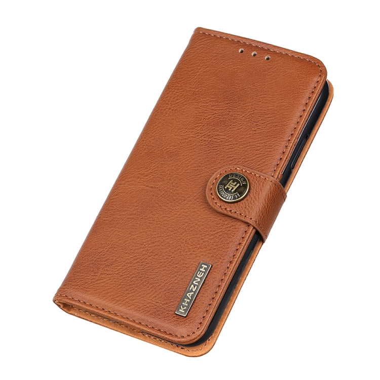 KHAZNEH Cowhide Texture Horizontal Flip Leather Phone Case