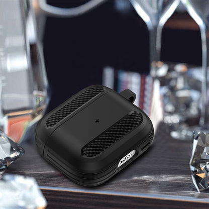 Carbon Fiber Anti-fall Earphones Protective Case, For AirPods 3