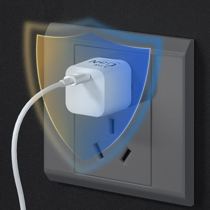 WK WP-U133 GaN 33W Cube Sugar Gallium Nitride Charger with USB to USB-C / Type-C Data Cable, CN Plug