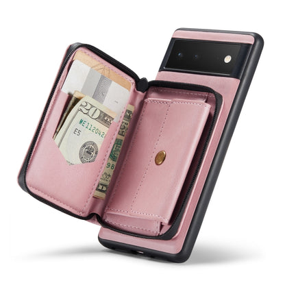 JEEHOOD Magnetic Zipper Horizontal Flip Phone Leather Case